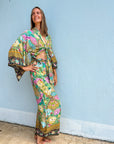 Giulia — Ensemble kimono court & pantalon fluide imprimé - Éveil Botanique