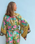Giulia — Ensemble kimono court & pantalon fluide imprimé - Éveil Botanique