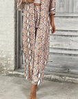 Naïa — Ensemble kimono & pantalon fluide imprimé - Venin sauvage