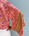 Giulia – Rose : Kimono court d’été, léger et élégant