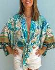 Giulia – Bleu ciel : Kimono court d’été, léger et élégant