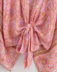 Giulia – Rose : Kimono court d’été, léger et élégant
