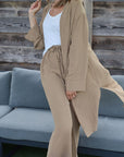 Naïa — Ensemble kimono & pantalon fluide uni - Terre sereine