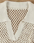 Soléa — Robe de plage dorée en maille légère