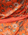 Kuta – Floral Orange: Long Silk Kimono