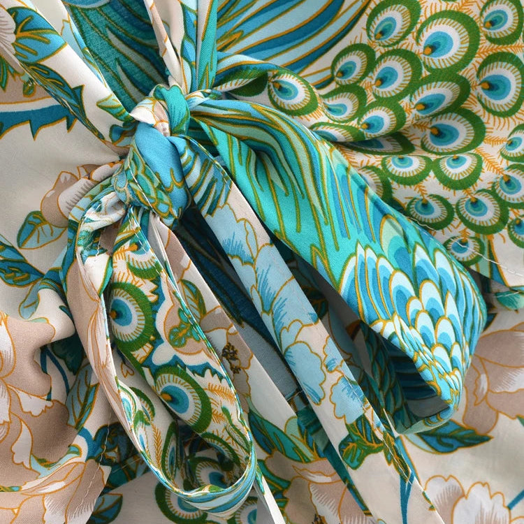 Giulia – Bleu ciel : Kimono court d’été, léger et élégant