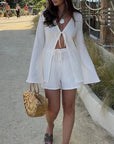 Louise — Ensemble 2 pièces short & blouse fluide